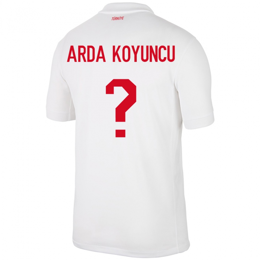 Kinderen Turkije Efe Arda Koyuncu #0 Wit Thuisshirt Thuistenue 24-26 T-Shirt