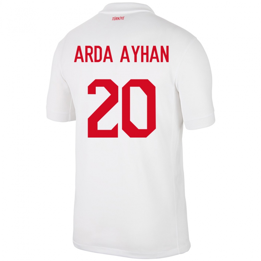 Kinderen Turkije Murat Arda Ayhan #20 Wit Thuisshirt Thuistenue 24-26 T-Shirt