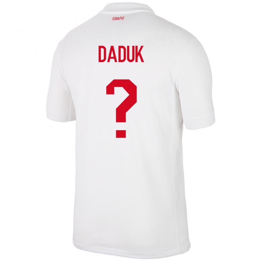 Kinderen Turkije Emir Dadük #0 Wit Thuisshirt Thuistenue 24-26 T-Shirt