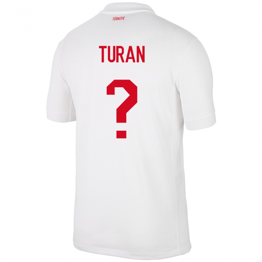 Kinderen Turkije Hasan Turan #0 Wit Thuisshirt Thuistenue 24-26 T-Shirt