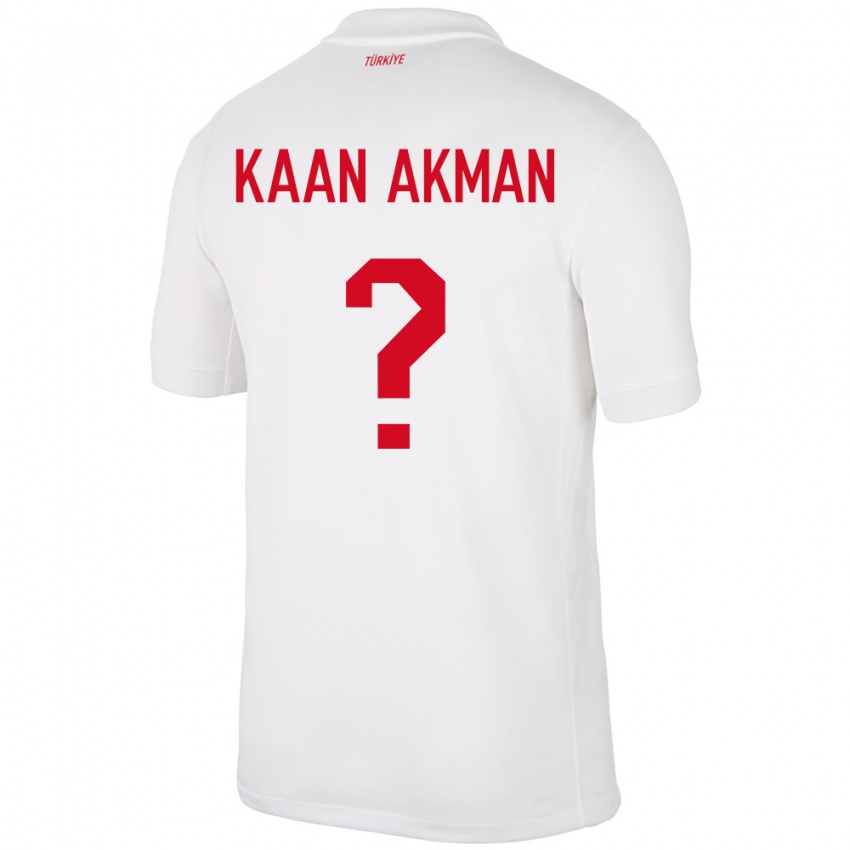 Kinderen Turkije Ege Kaan Akman #0 Wit Thuisshirt Thuistenue 24-26 T-Shirt