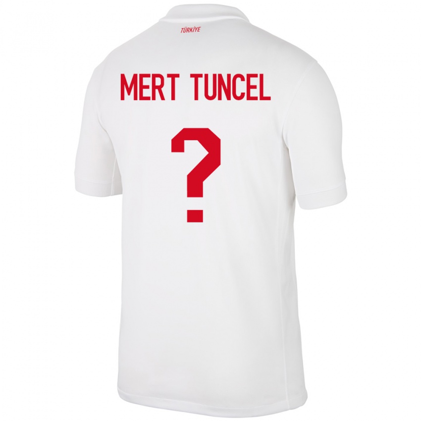 Kinderen Turkije Hasan Mert Tuncel #0 Wit Thuisshirt Thuistenue 24-26 T-Shirt