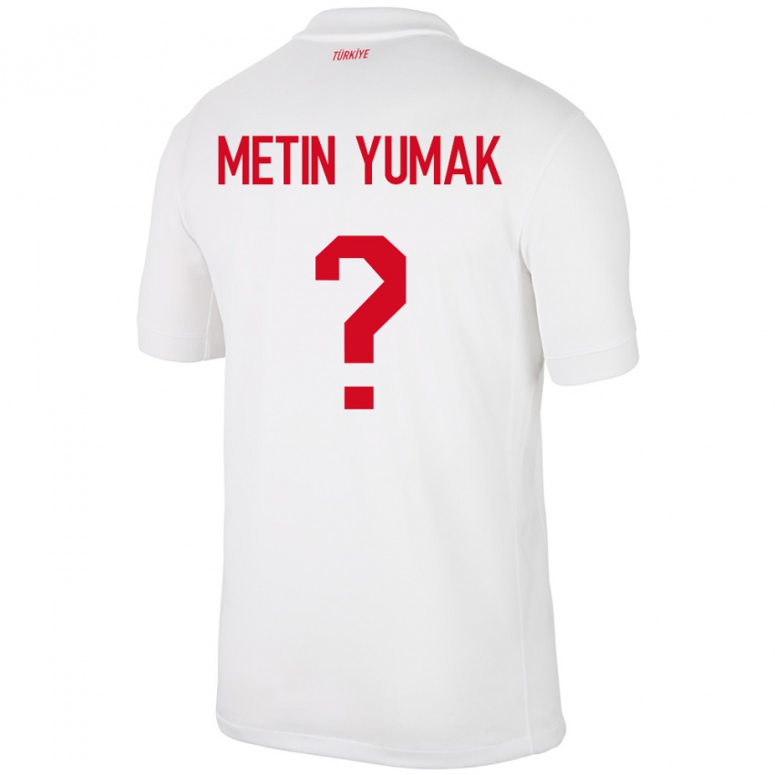 Kinderen Turkije Yiğit Metin Yumak #0 Wit Thuisshirt Thuistenue 24-26 T-Shirt