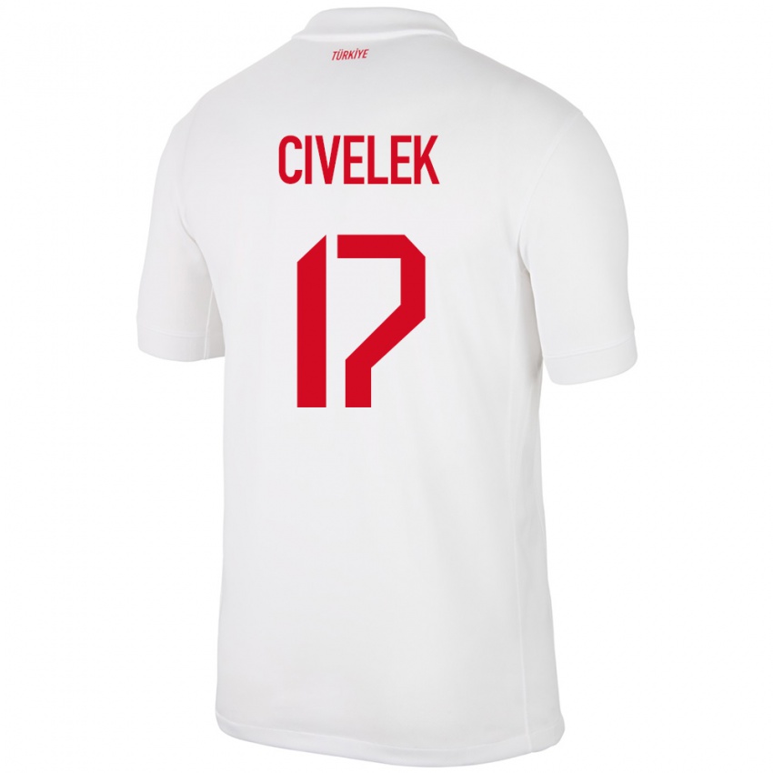 Kinderen Turkije İlayda Civelek #17 Wit Thuisshirt Thuistenue 24-26 T-Shirt