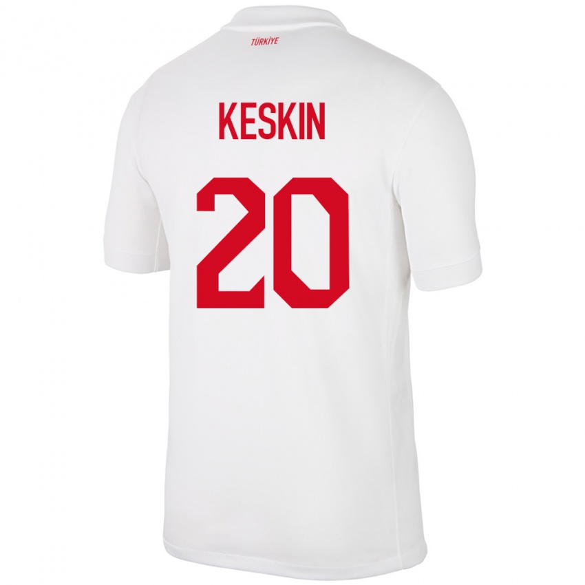 Kinderen Turkije Elif Keskin #20 Wit Thuisshirt Thuistenue 24-26 T-Shirt