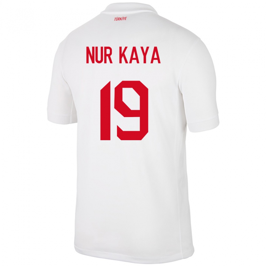 Kinderen Turkije Cansu Nur Kaya #19 Wit Thuisshirt Thuistenue 24-26 T-Shirt