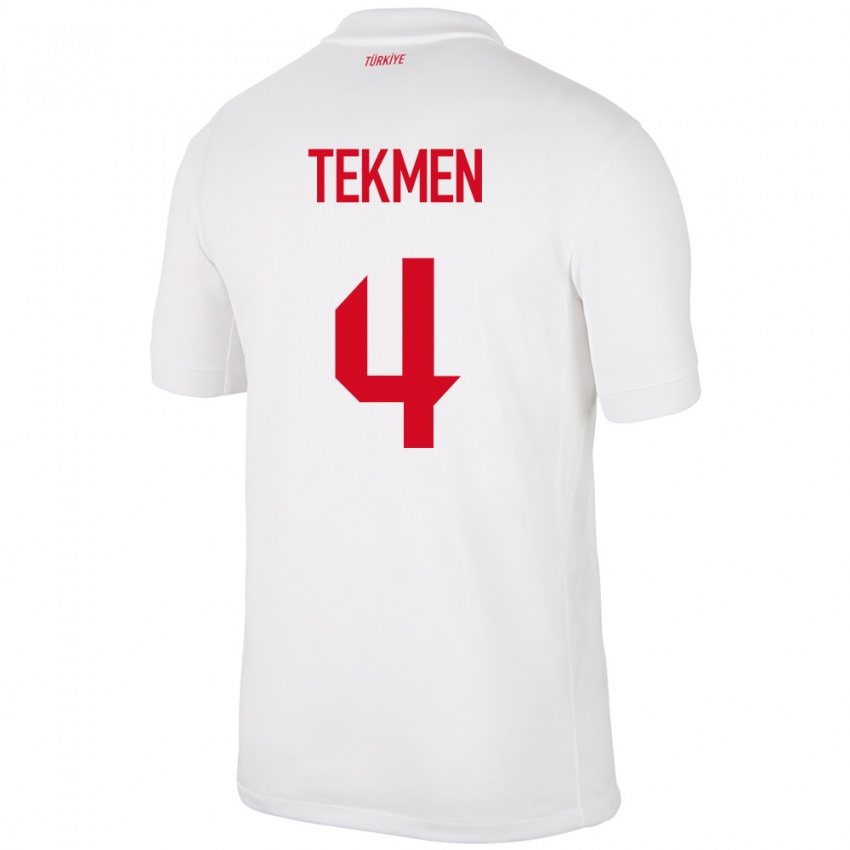 Kinderen Turkije Ece Tekmen #4 Wit Thuisshirt Thuistenue 24-26 T-Shirt