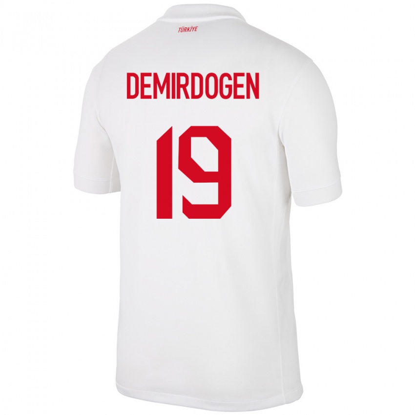 Kinderen Turkije Neslihan Demirdögen #19 Wit Thuisshirt Thuistenue 24-26 T-Shirt