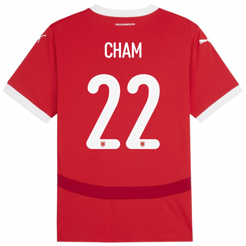 Kinderen Oostenrijk Muhammed Cham #22 Rood Thuisshirt Thuistenue 24-26 T-Shirt