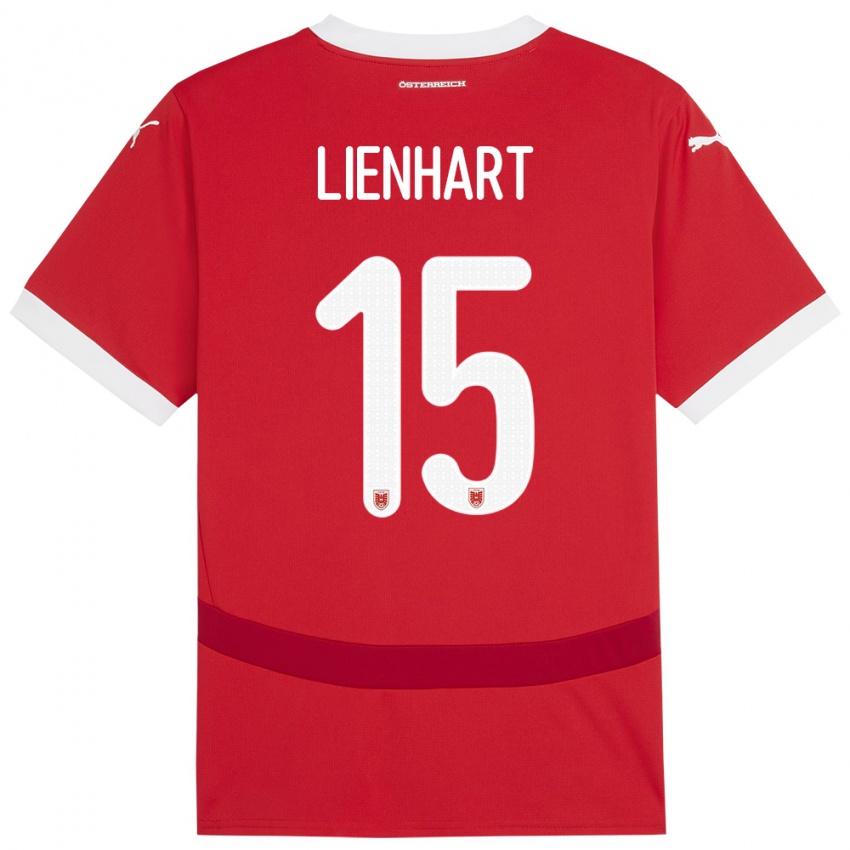 Kinderen Oostenrijk Philipp Lienhart #15 Rood Thuisshirt Thuistenue 24-26 T-Shirt