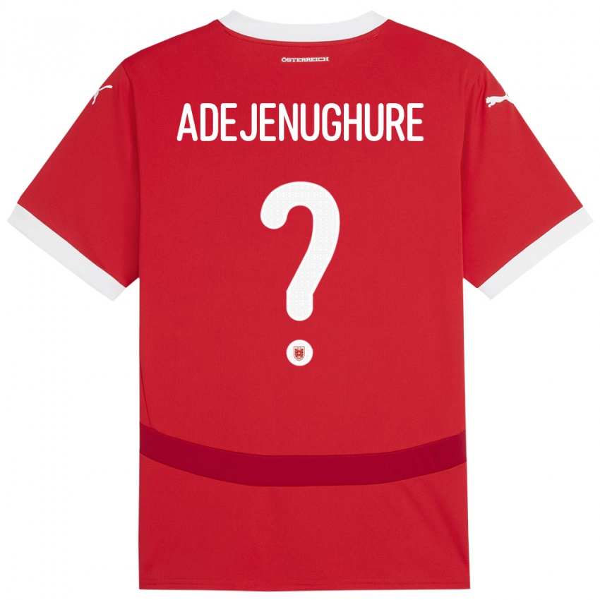 Kinderen Oostenrijk Oghenetejiri Adejenughure #0 Rood Thuisshirt Thuistenue 24-26 T-Shirt