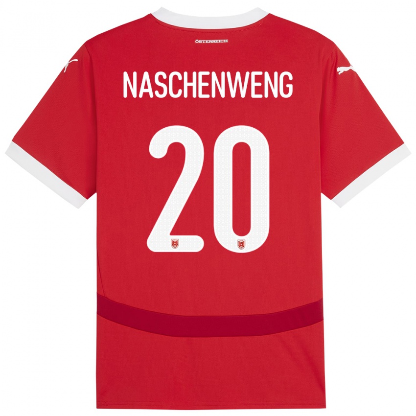 Kinderen Oostenrijk Katharina Naschenweng #20 Rood Thuisshirt Thuistenue 24-26 T-Shirt