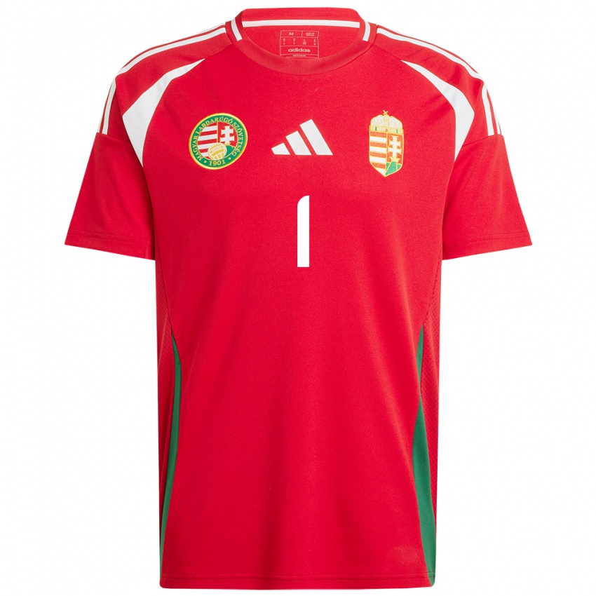 Kinderen Hongarije Botond Kocsis #1 Rood Thuisshirt Thuistenue 24-26 T-Shirt