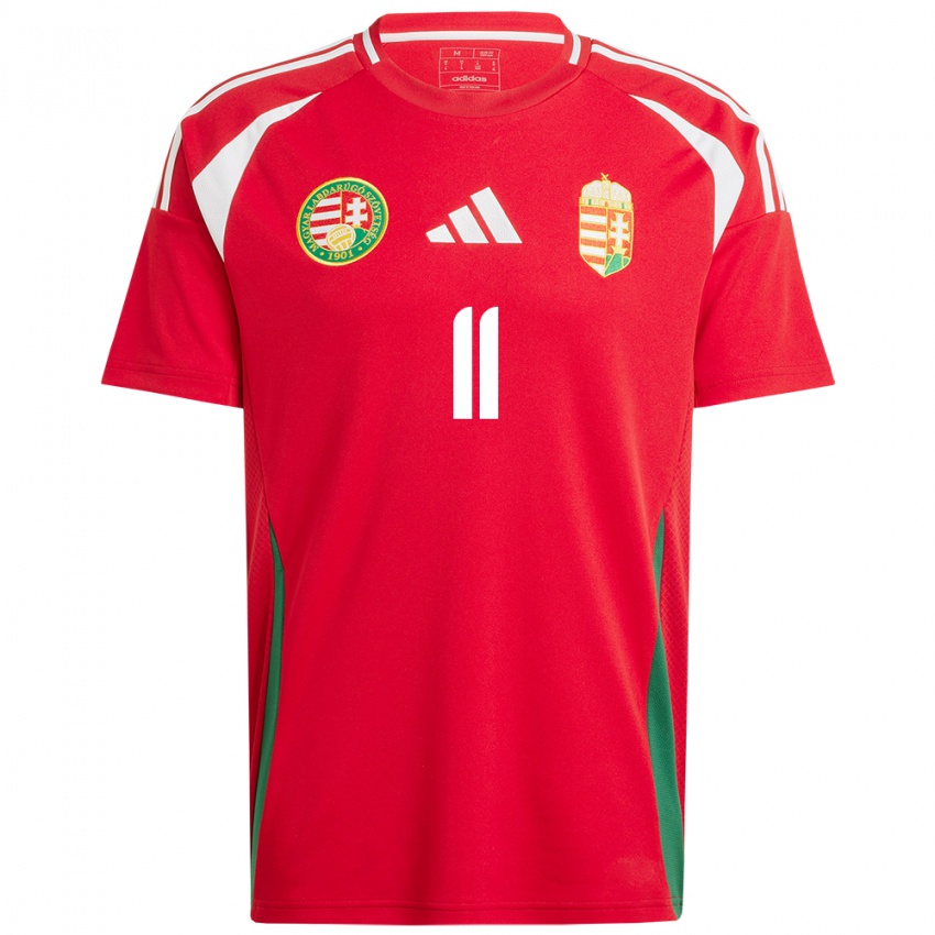 Kinderen Hongarije Imre Egri #11 Rood Thuisshirt Thuistenue 24-26 T-Shirt