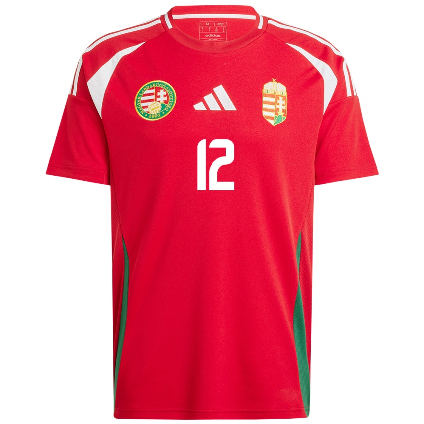 Kinderen Hongarije Hanna Németh #12 Rood Thuisshirt Thuistenue 24-26 T-Shirt