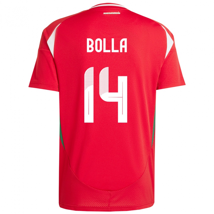 Kinderen Hongarije Bendegúz Bolla #14 Rood Thuisshirt Thuistenue 24-26 T-Shirt