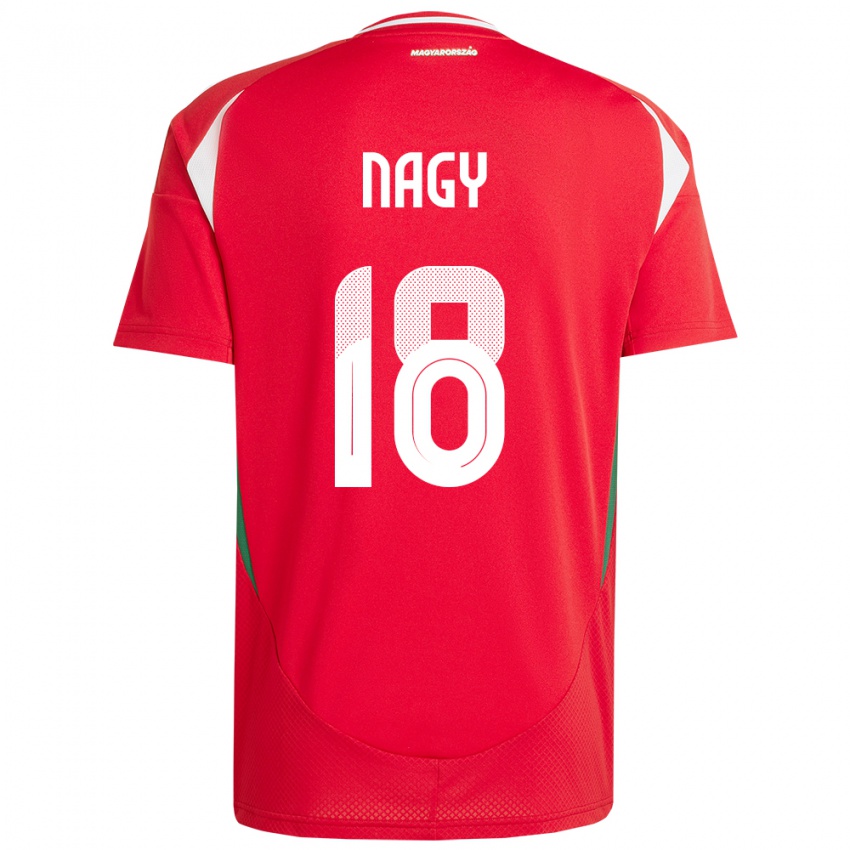 Kinderen Hongarije Zsolt Nagy #18 Rood Thuisshirt Thuistenue 24-26 T-Shirt