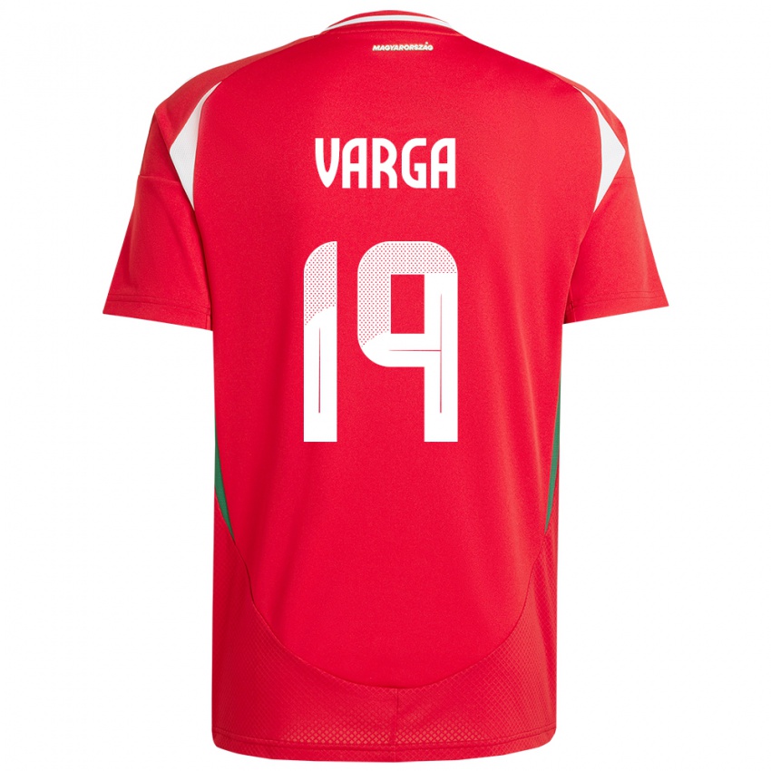 Kinderen Hongarije Barnabás Varga #19 Rood Thuisshirt Thuistenue 24-26 T-Shirt