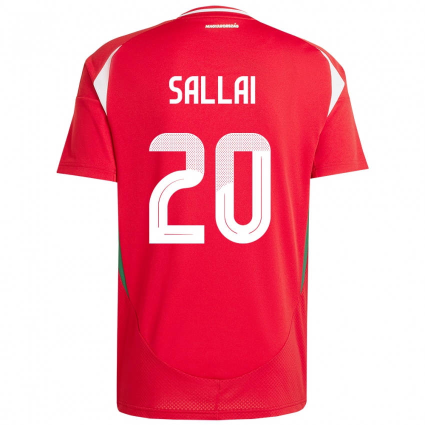 Kinderen Hongarije Roland Sallai #20 Rood Thuisshirt Thuistenue 24-26 T-Shirt