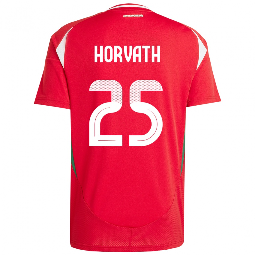 Kinderen Hongarije Krisztofer Horváth #25 Rood Thuisshirt Thuistenue 24-26 T-Shirt