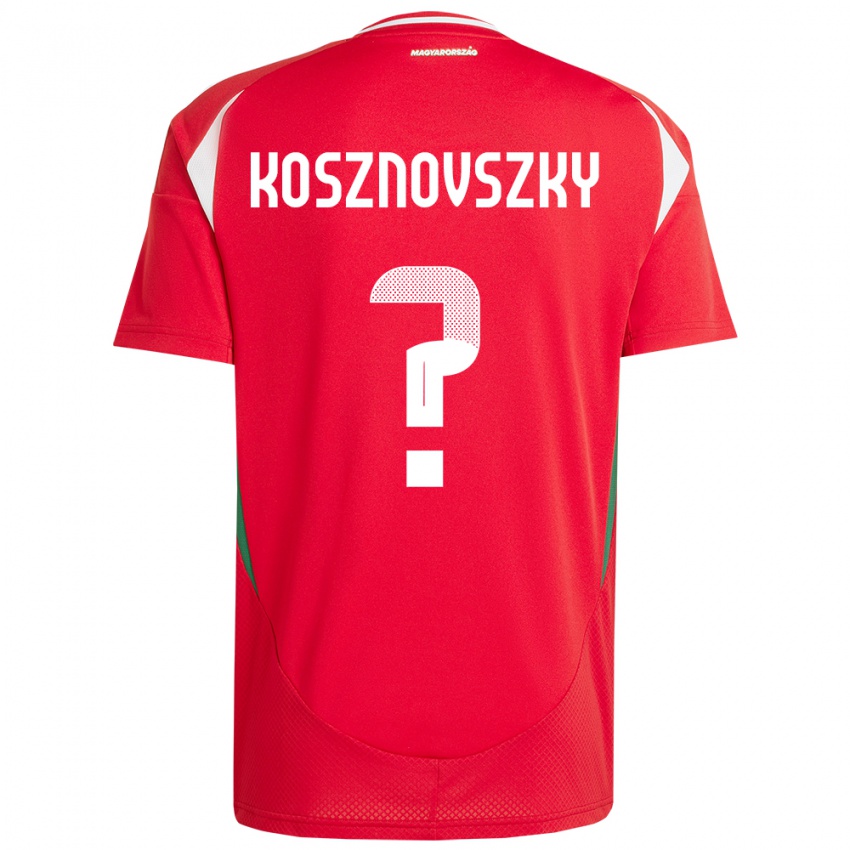 Kinderen Hongarije Márk Kosznovszky #0 Rood Thuisshirt Thuistenue 24-26 T-Shirt