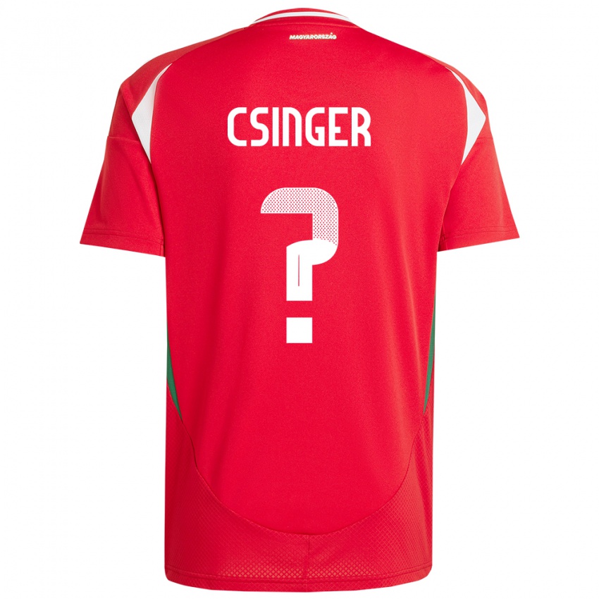 Kinderen Hongarije Márk Csinger #0 Rood Thuisshirt Thuistenue 24-26 T-Shirt