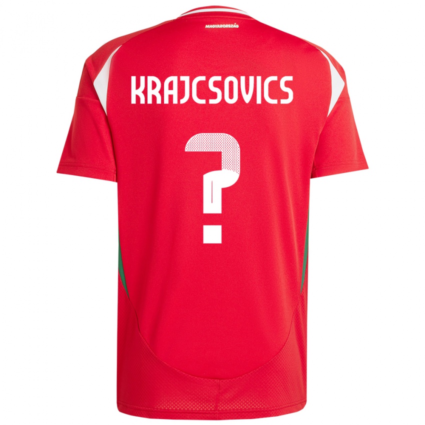 Kinderen Hongarije Ábel Krajcsovics #0 Rood Thuisshirt Thuistenue 24-26 T-Shirt