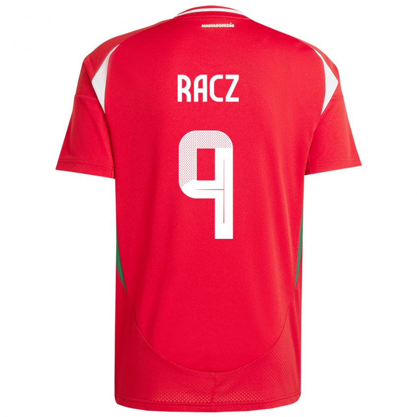 Kinderen Hongarije Balázs Rácz #9 Rood Thuisshirt Thuistenue 24-26 T-Shirt