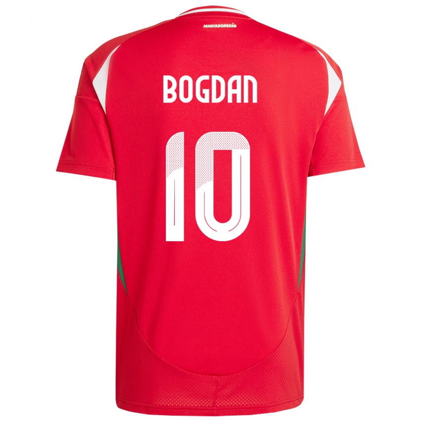 Kinderen Hongarije Hunor Bogdán #10 Rood Thuisshirt Thuistenue 24-26 T-Shirt