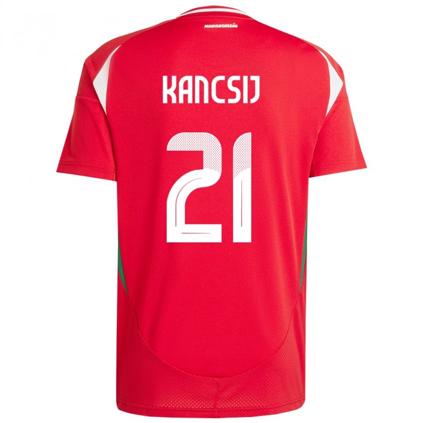 Kinderen Hongarije Artúr Kancsij #21 Rood Thuisshirt Thuistenue 24-26 T-Shirt