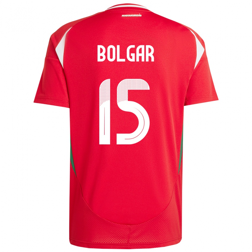 Kinderen Hongarije Botond Bolgár #15 Rood Thuisshirt Thuistenue 24-26 T-Shirt