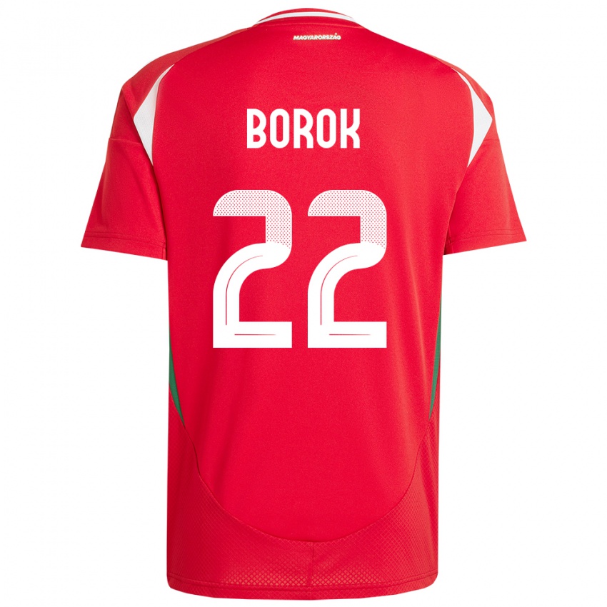 Kinderen Hongarije Dorina Borók #22 Rood Thuisshirt Thuistenue 24-26 T-Shirt