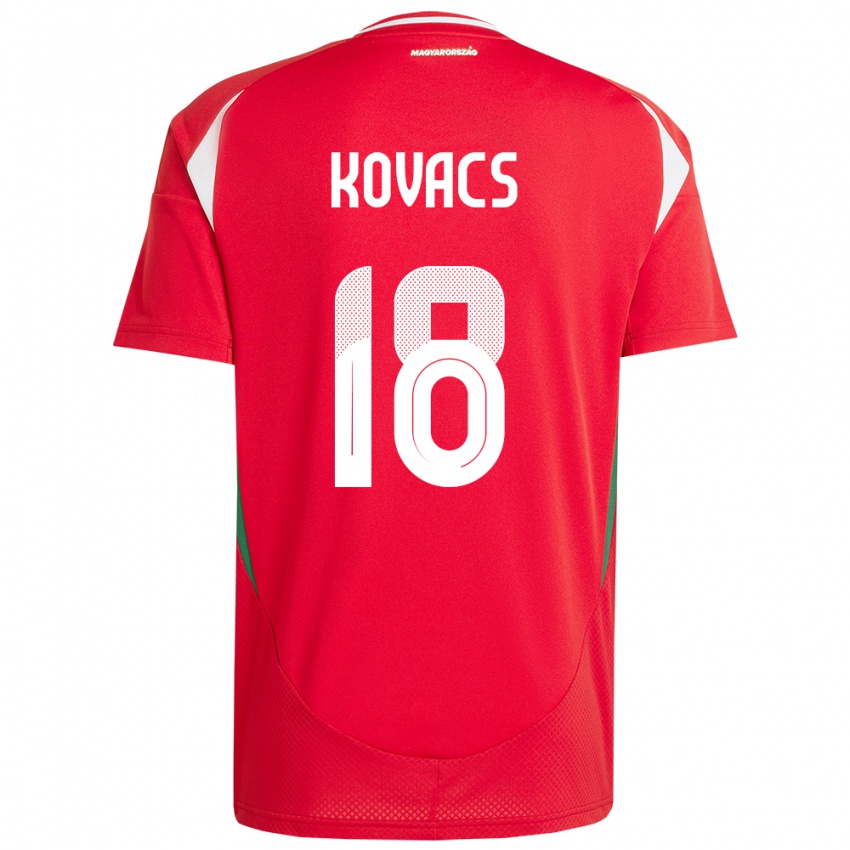 Kinderen Hongarije Laura Kovács #18 Rood Thuisshirt Thuistenue 24-26 T-Shirt