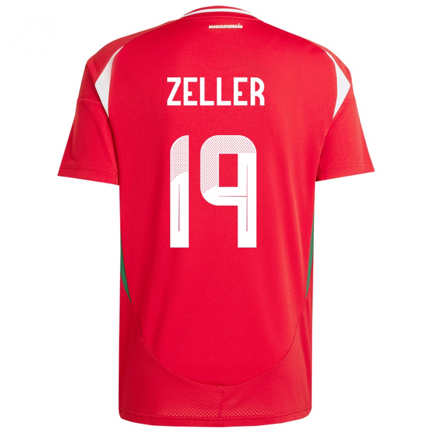 Kinderen Hongarije Dóra Zeller #19 Rood Thuisshirt Thuistenue 24-26 T-Shirt