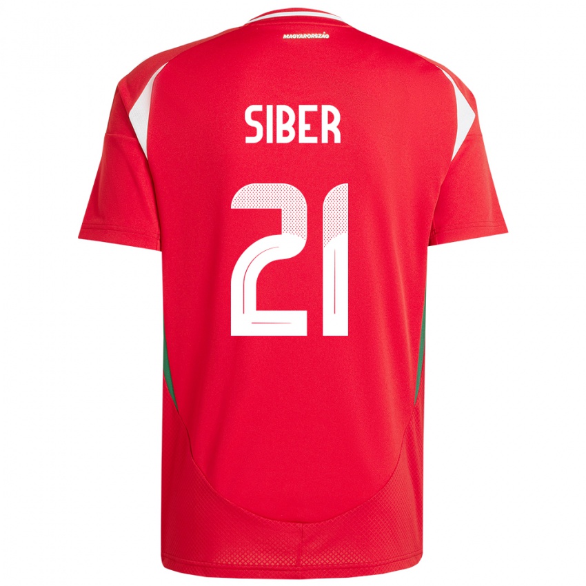 Kinderen Hongarije Glória Siber #21 Rood Thuisshirt Thuistenue 24-26 T-Shirt