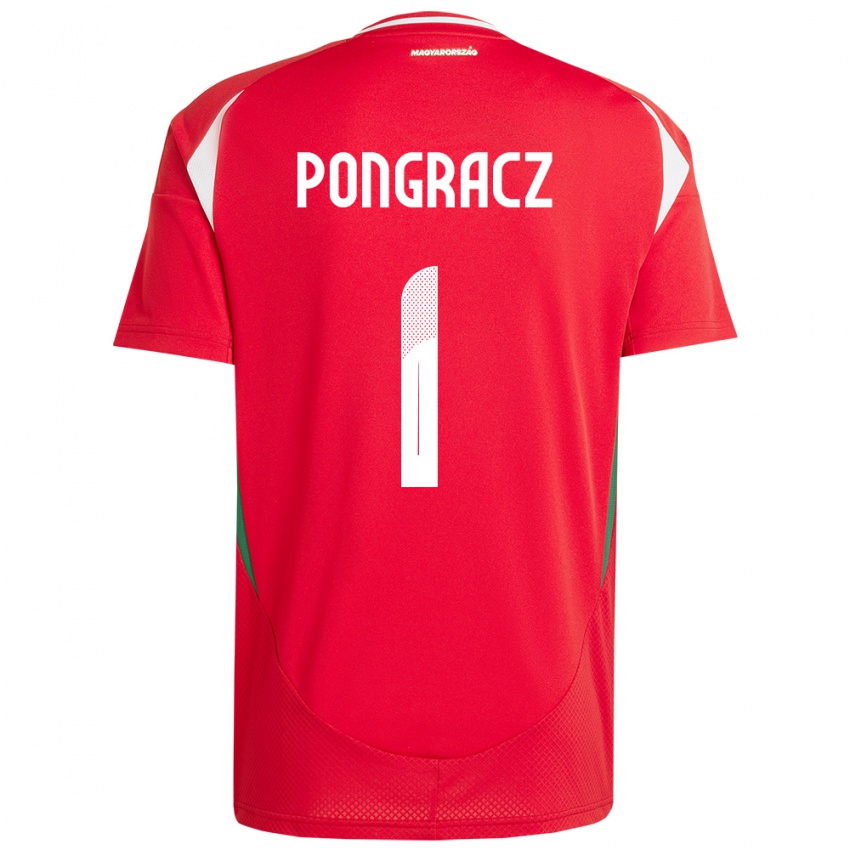 Kinderen Hongarije Agness Pongracz #1 Rood Thuisshirt Thuistenue 24-26 T-Shirt