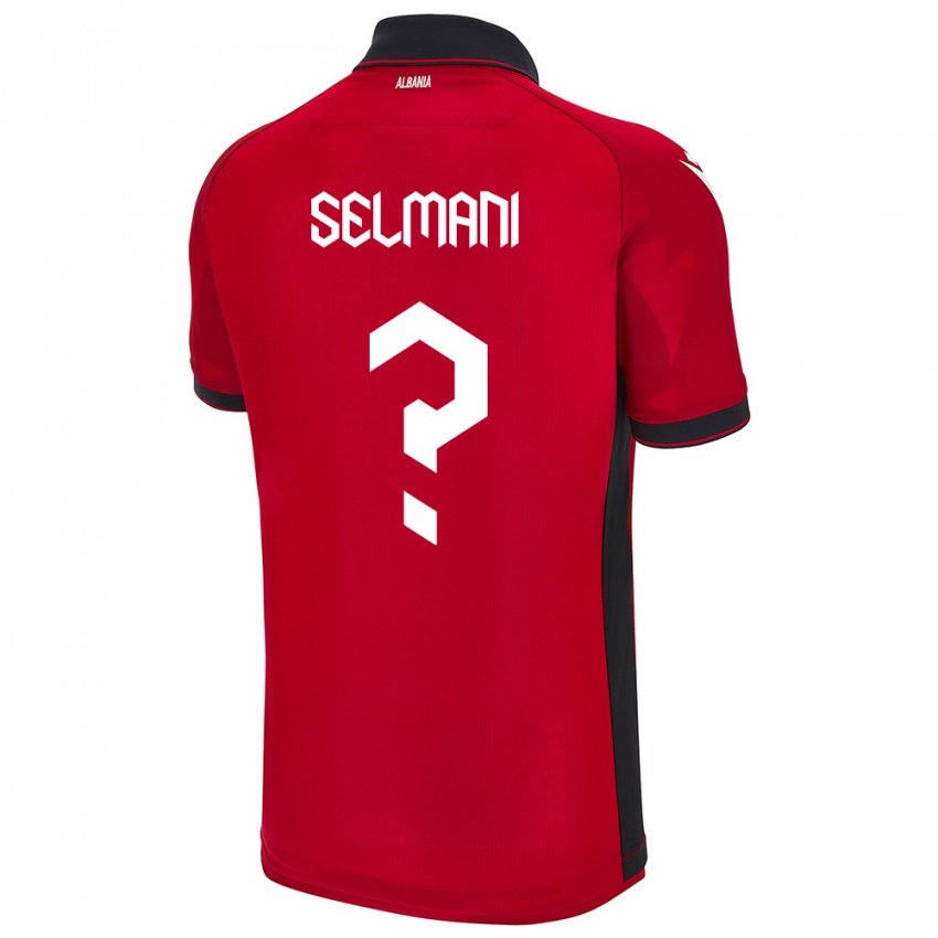 Kinderen Albanië Egert Selmani #0 Rood Thuisshirt Thuistenue 24-26 T-Shirt