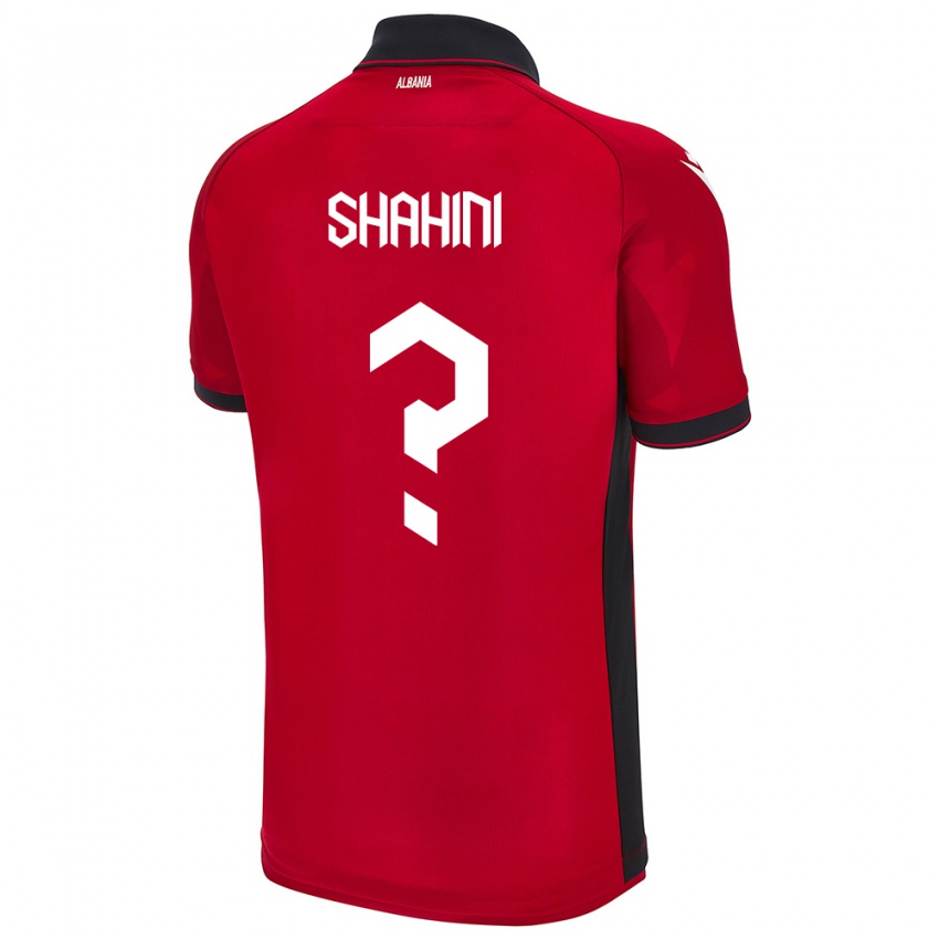 Kinderen Albanië Isti Shahini #0 Rood Thuisshirt Thuistenue 24-26 T-Shirt