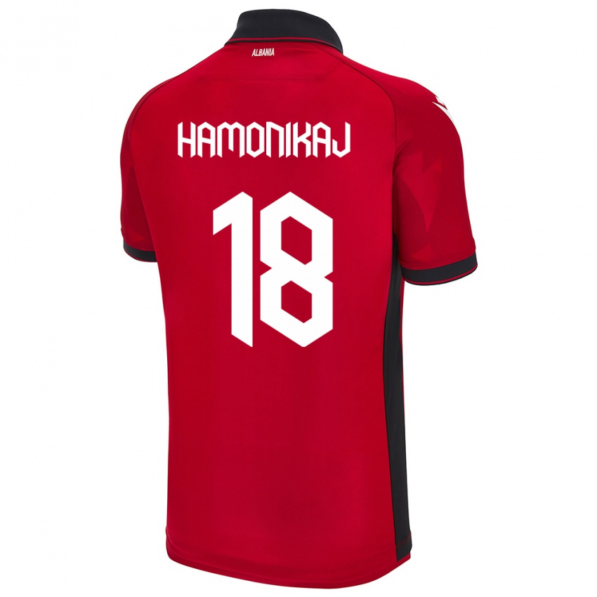 Kinderen Albanië Klea Hamonikaj #18 Rood Thuisshirt Thuistenue 24-26 T-Shirt