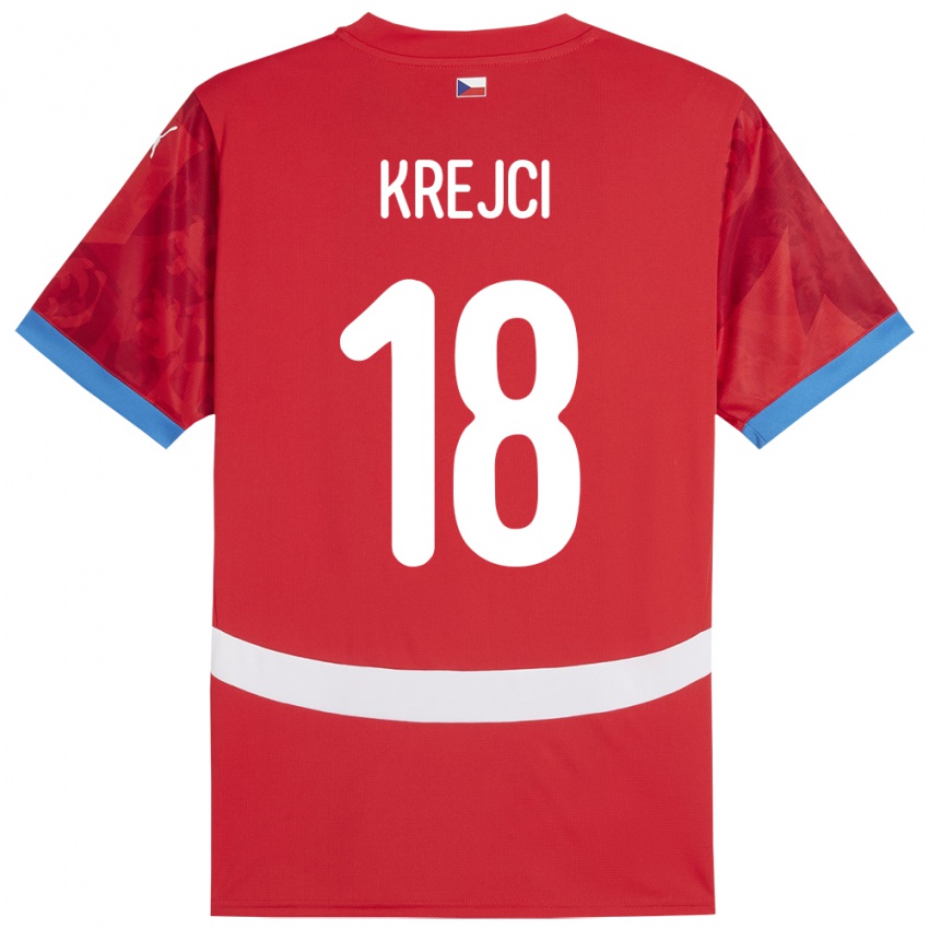 Kinderen Tsjechië Ladislav Krejci #18 Rood Thuisshirt Thuistenue 24-26 T-Shirt