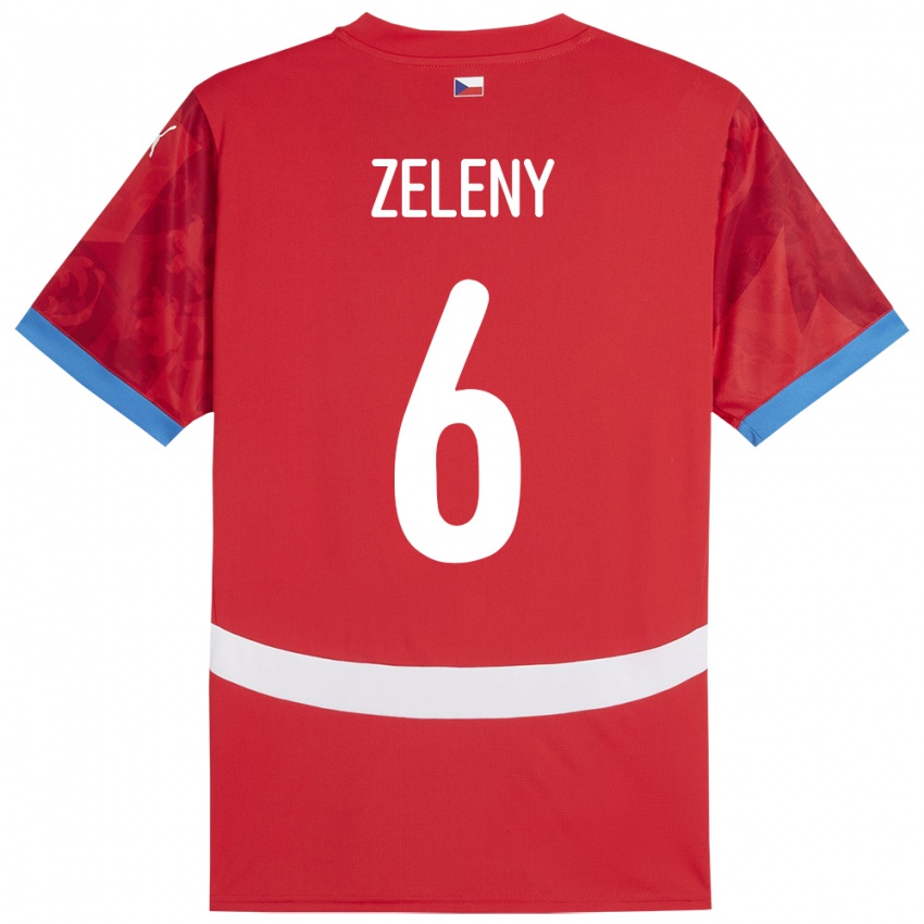 Kinderen Tsjechië Jaroslav Zelený #6 Rood Thuisshirt Thuistenue 24-26 T-Shirt