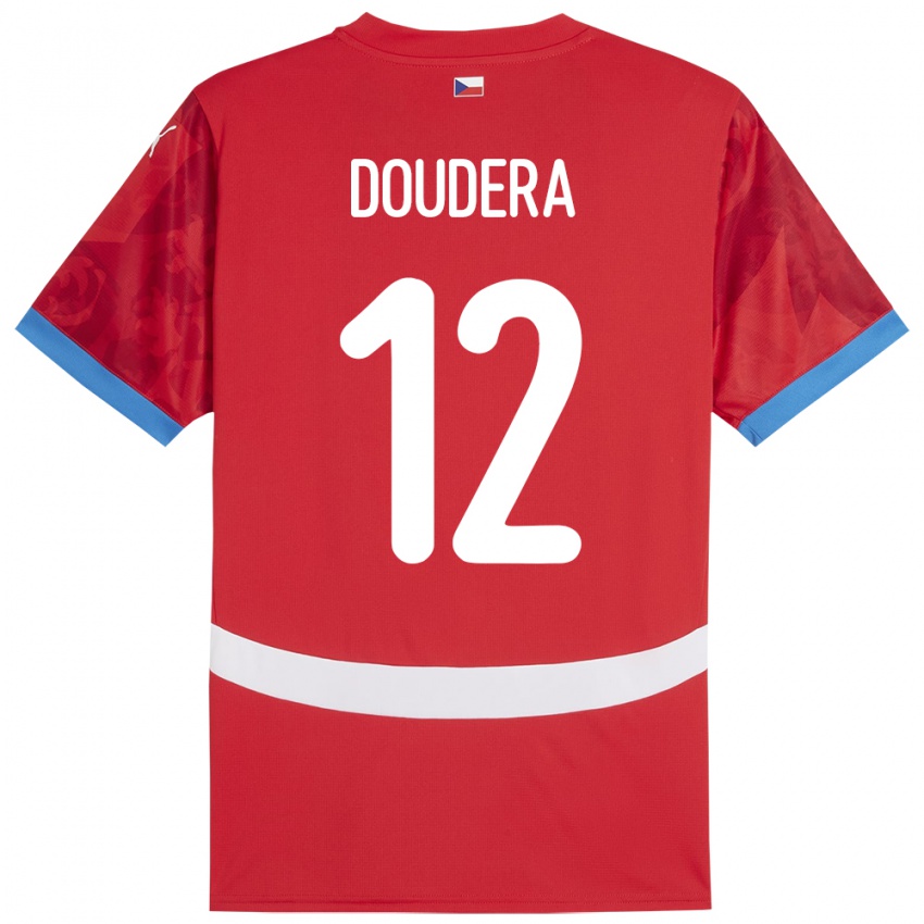 Kinderen Tsjechië David Doudera #12 Rood Thuisshirt Thuistenue 24-26 T-Shirt