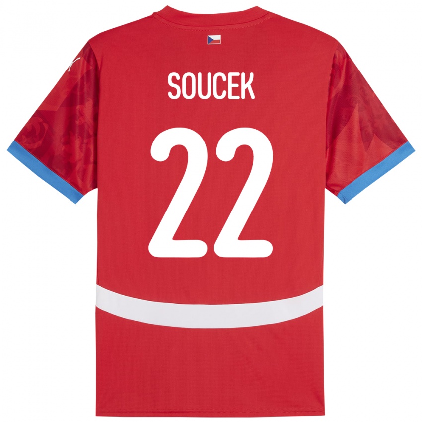 Kinderen Tsjechië Tomas Soucek #22 Rood Thuisshirt Thuistenue 24-26 T-Shirt