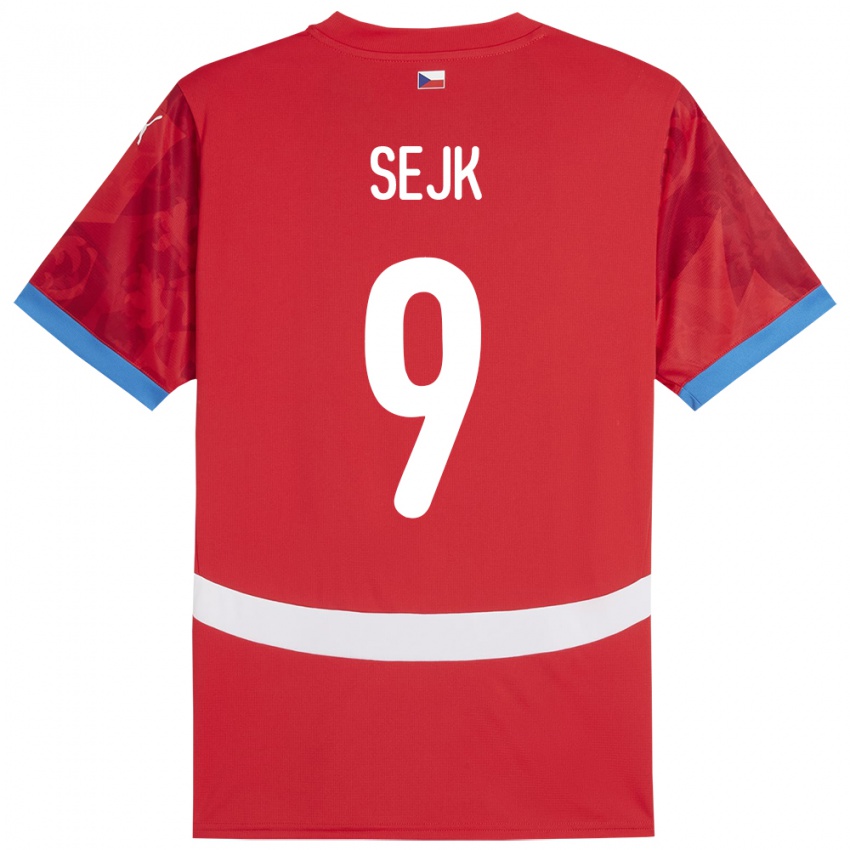 Kinderen Tsjechië Vaclav Sejk #9 Rood Thuisshirt Thuistenue 24-26 T-Shirt