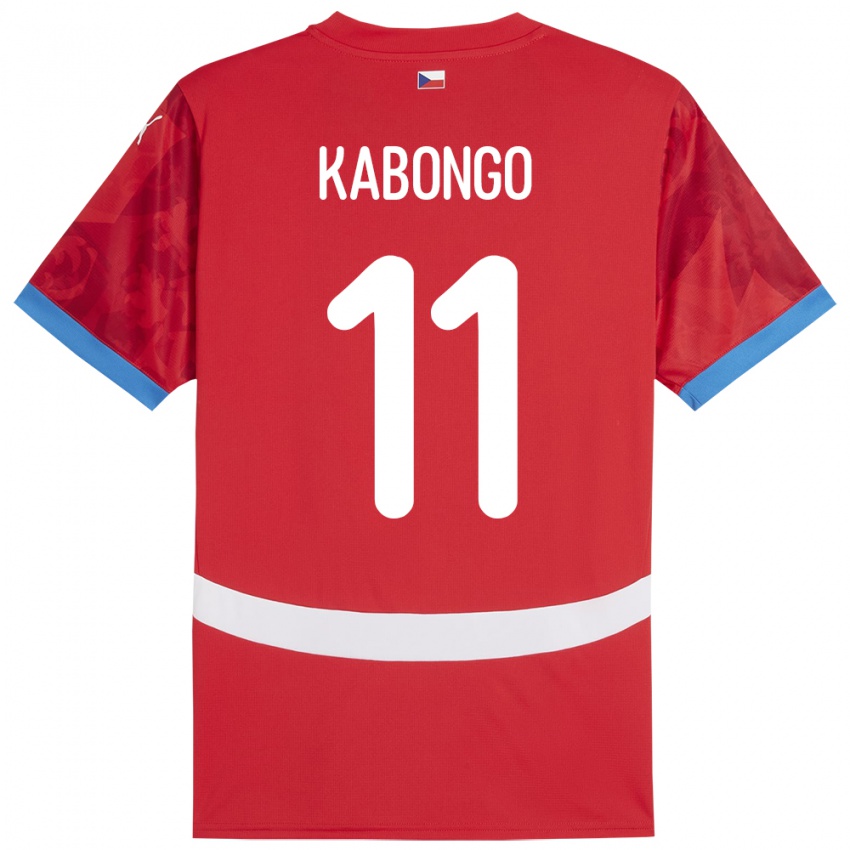 Kinderen Tsjechië Christophe Kabongo #11 Rood Thuisshirt Thuistenue 24-26 T-Shirt