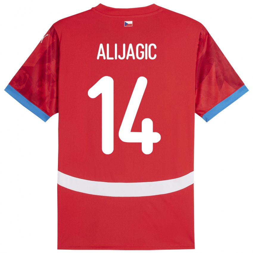 Kinderen Tsjechië Denis Alijagic #14 Rood Thuisshirt Thuistenue 24-26 T-Shirt