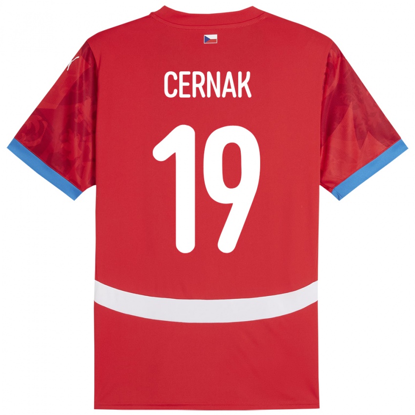 Kinderen Tsjechië Michal Cernak #19 Rood Thuisshirt Thuistenue 24-26 T-Shirt