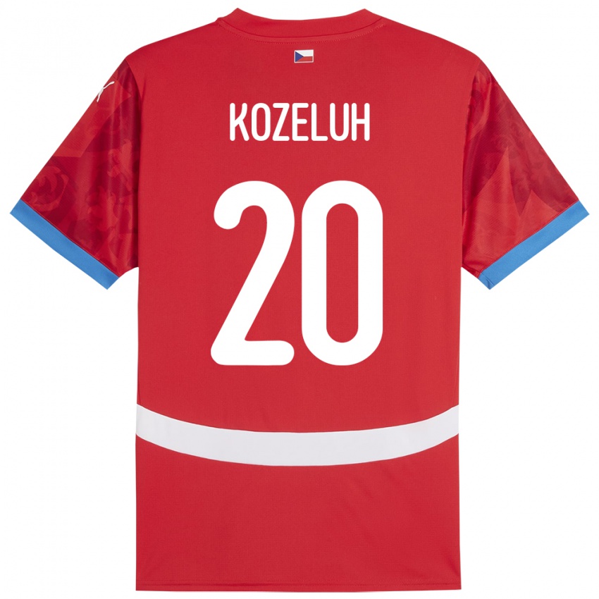 Kinderen Tsjechië Josef Kozeluh #20 Rood Thuisshirt Thuistenue 24-26 T-Shirt