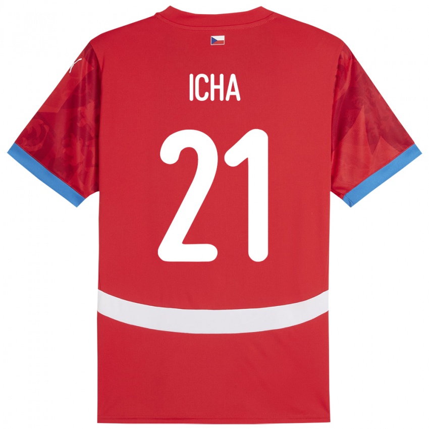 Kinderen Tsjechië Marek Icha #21 Rood Thuisshirt Thuistenue 24-26 T-Shirt