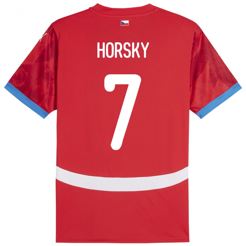 Kinderen Tsjechië Filip Horsky #7 Rood Thuisshirt Thuistenue 24-26 T-Shirt